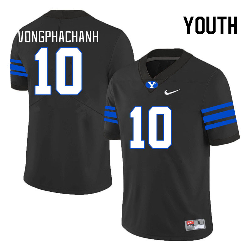 Youth #10 AJ Vongphachanh BYU Cougars College Football Jerseys Stitched Sale-Black - Click Image to Close